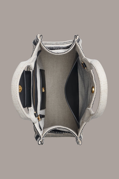 MERINO SMALL TOTE - Neutral/Black
