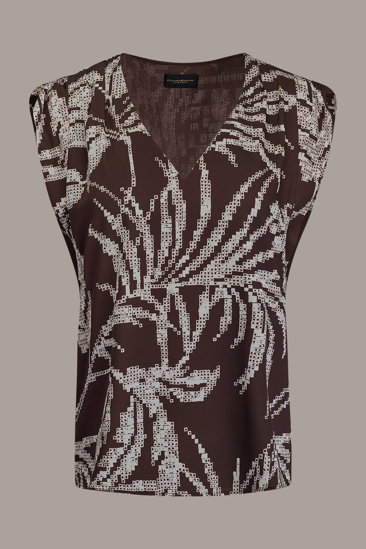 SLEEVELESS EXTENDED SHOULDER TOP - Canyon Multi