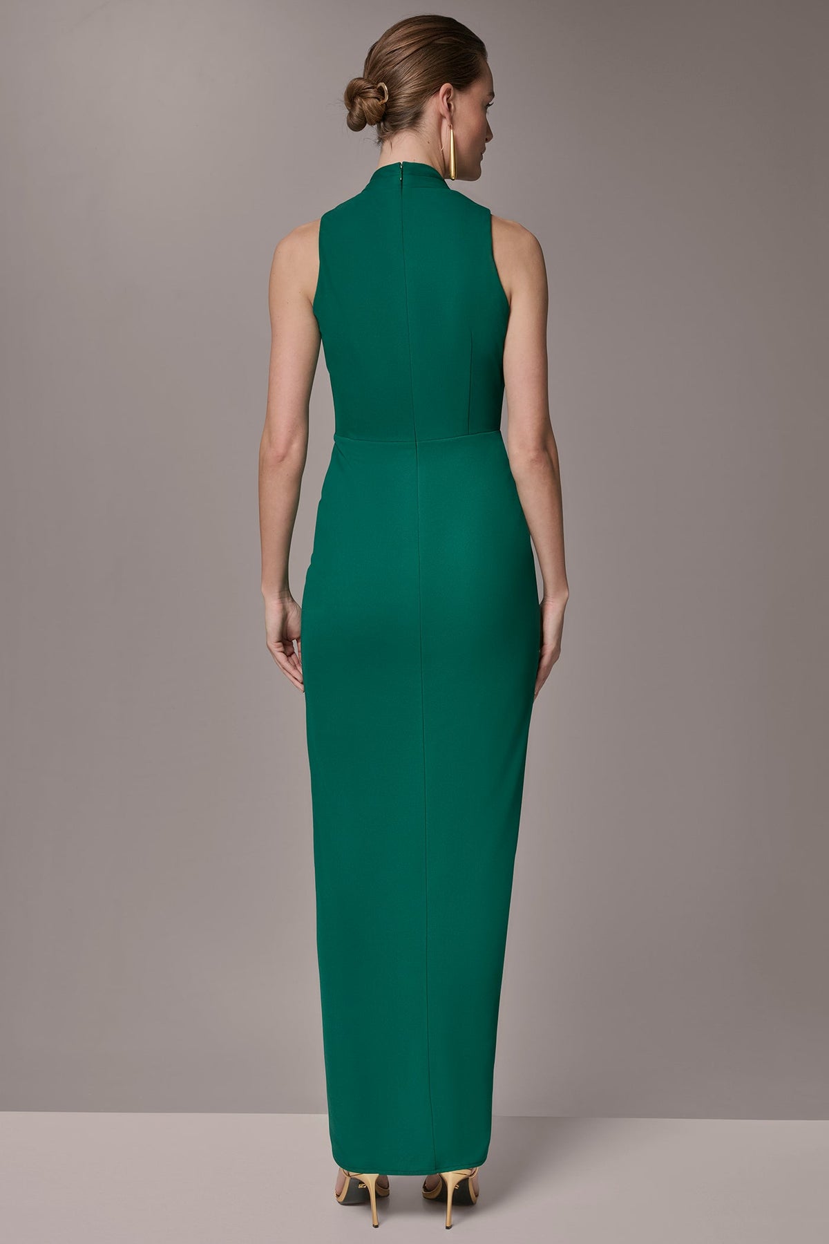 SLEEVELESS WRAP V-NECK GOWN - Lawn