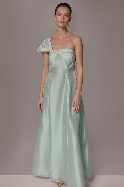 ORGANZA TWIST ONE-SHOULDER BALL GOWN - Skylight