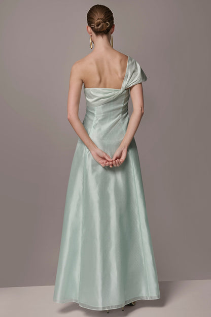 ORGANZA TWIST ONE-SHOULDER BALL GOWN - Skylight