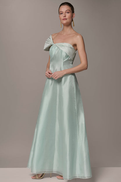 ORGANZA TWIST ONE-SHOULDER BALL GOWN - Skylight