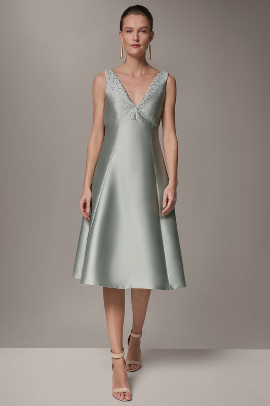 MIKADO CRYSTAL MIDI GOWN - Blue Frost