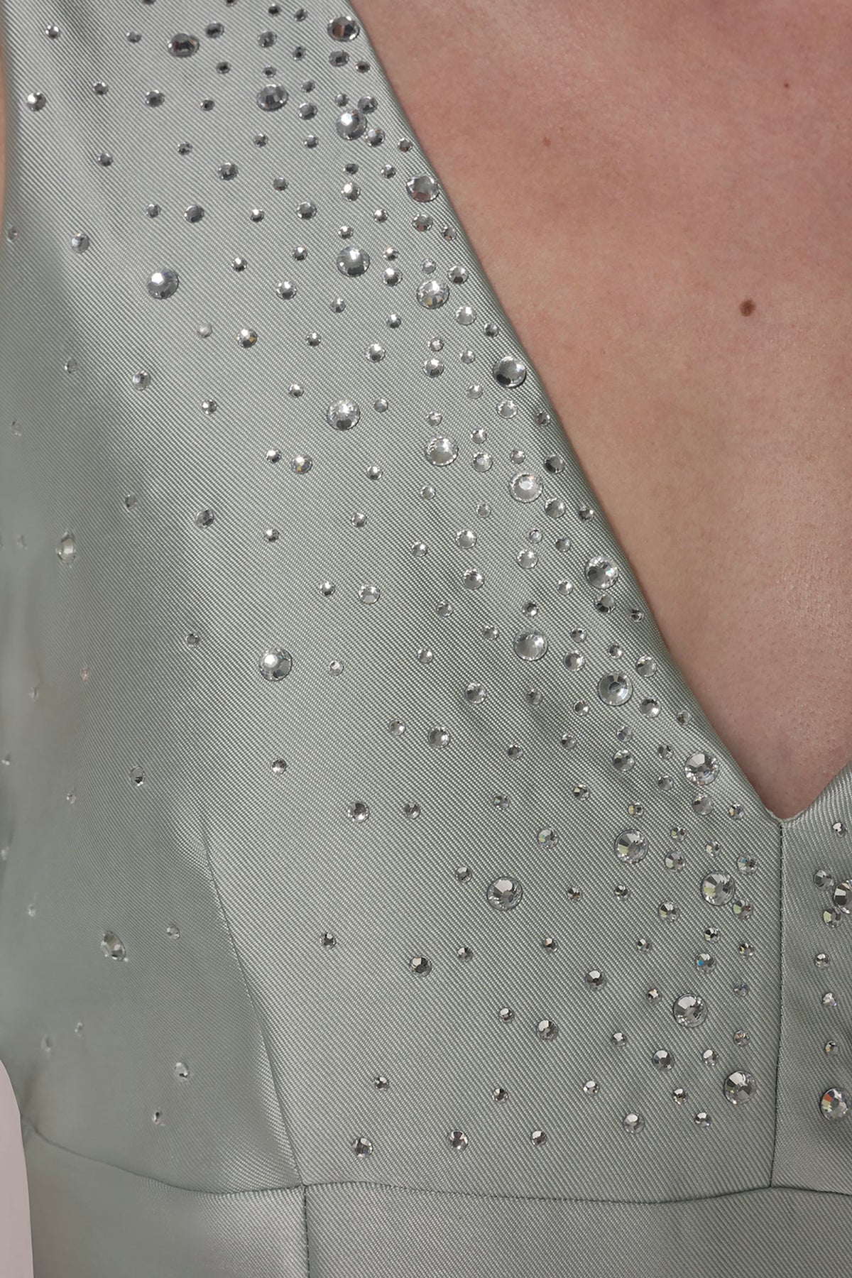 MIKADO CRYSTAL MIDI GOWN - Blue Frost