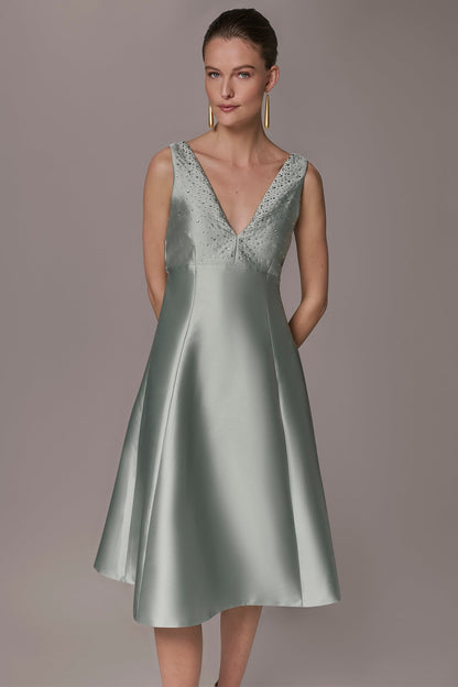 MIKADO CRYSTAL MIDI GOWN - Blue Frost
