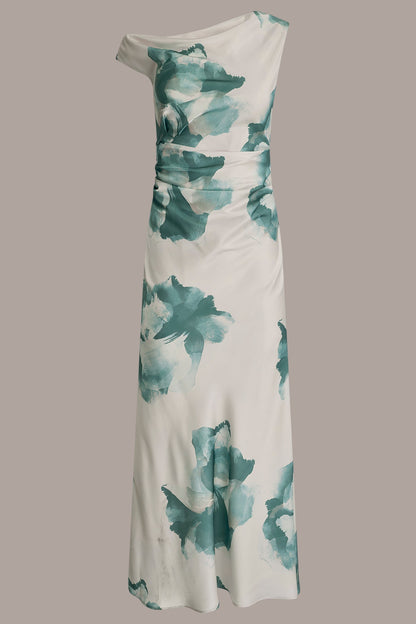 CHARMEUSE FLORAL GOWN - Waterlily Multi