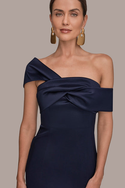 MIKADO OFF-THE-SHOULDER GOWN - Ink