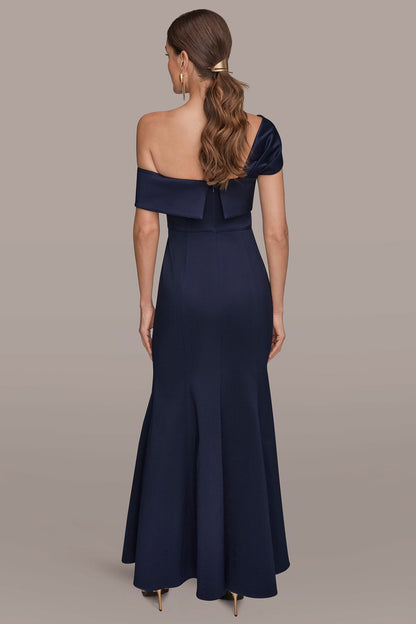 MIKADO OFF-THE-SHOULDER GOWN - Ink