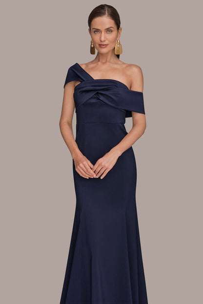 MIKADO OFF-THE-SHOULDER GOWN - Ink