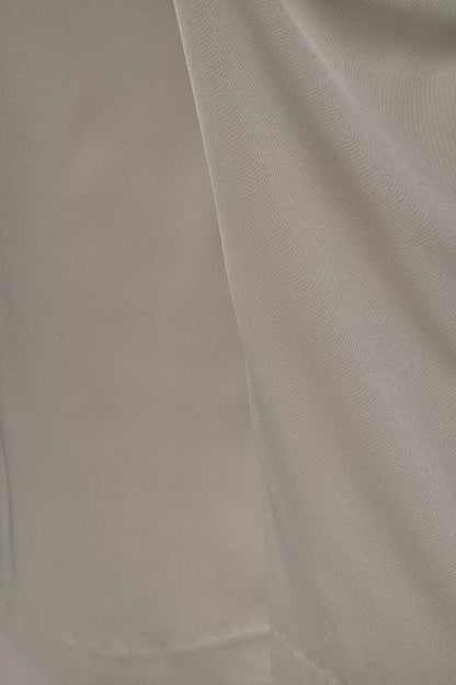 LONG SLEEVE WRAP-EFFECT SHIRT DRESS - Tuscan Grey