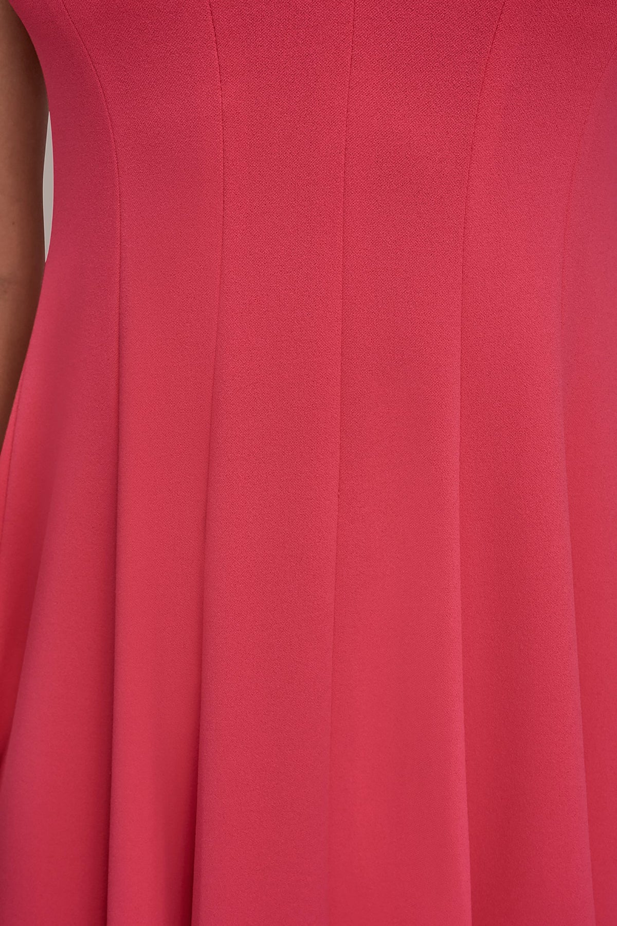SLEEVELESS BUTTON MIDI FIT AND FLARE DRESS - Azalea