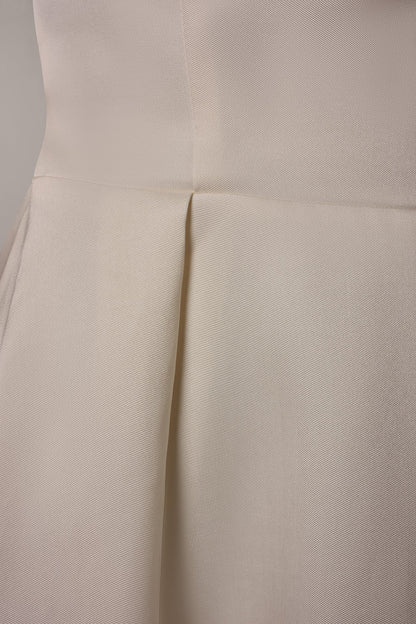 MIKADO STRAPLESS MIDI GOWN - Cream
