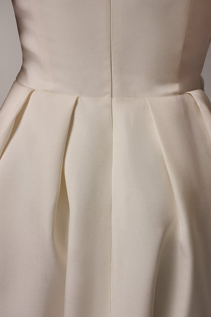 MIKADO STRAPLESS MIDI GOWN - Cream