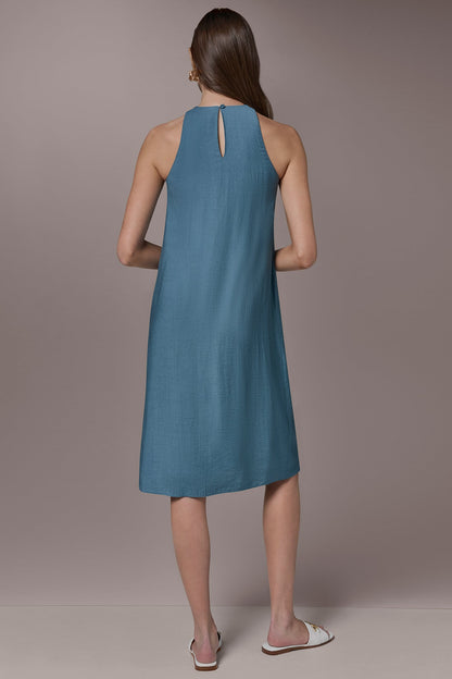 MIDI SWING DRESS - Washed Indigo