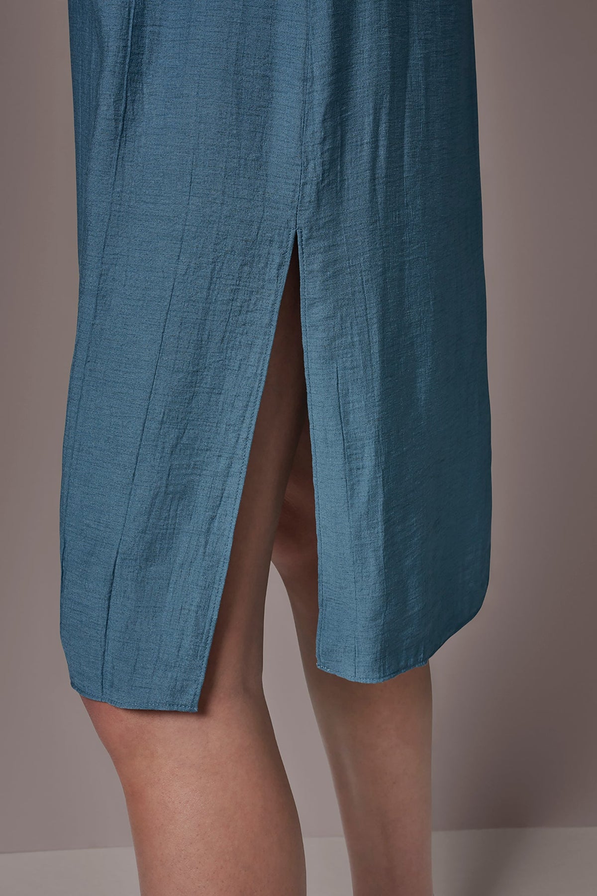 MIDI SWING DRESS - Washed Indigo