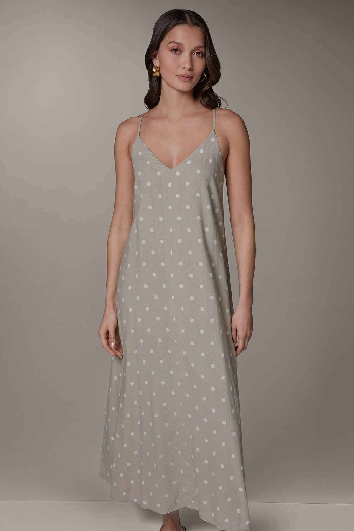 SLEEVELESS MAXI CUTOUT DRESS - Sandstone