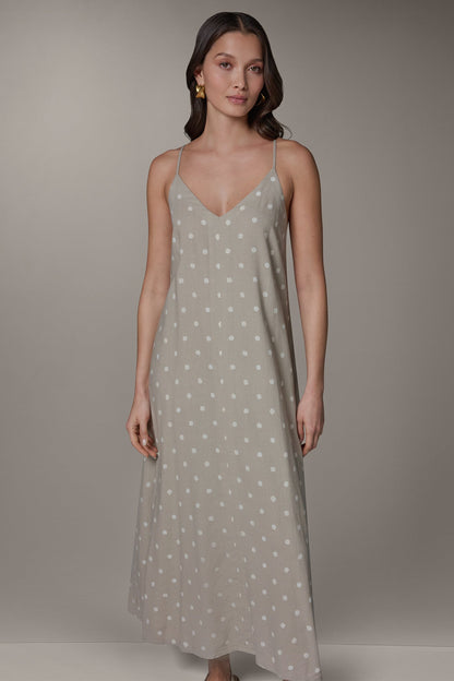 SLEEVELESS MAXI CUTOUT DRESS - Sandstone