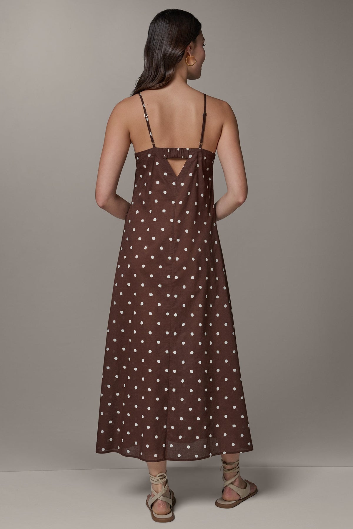 SLEEVELESS MAXI CUTOUT DRESS - Canyon/Cream