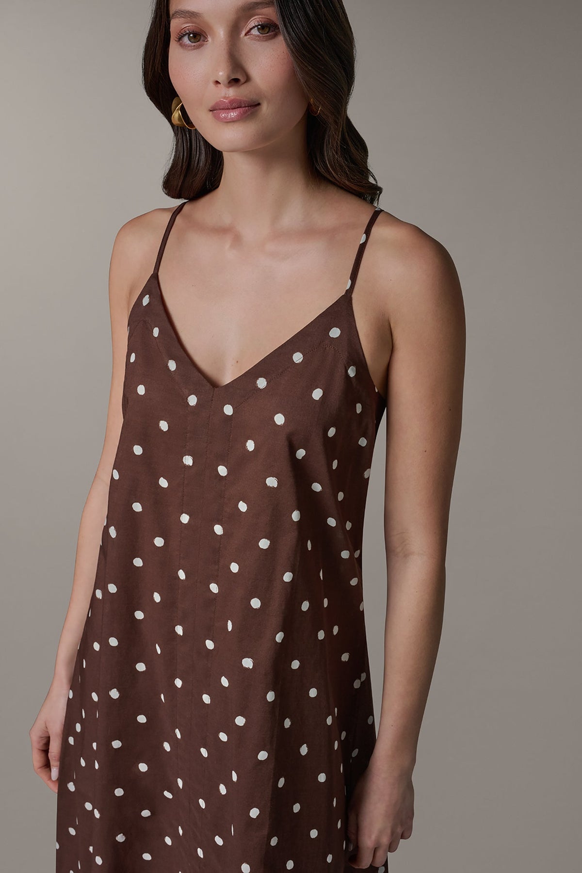 SLEEVELESS MAXI CUTOUT DRESS - Canyon/Cream