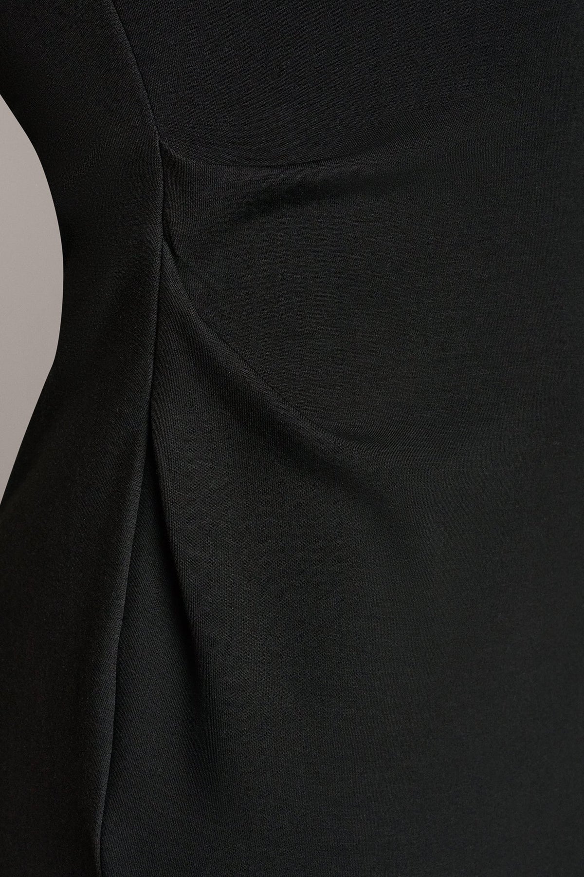 SLEEVELESS TWIST MIDI DRESS - Black