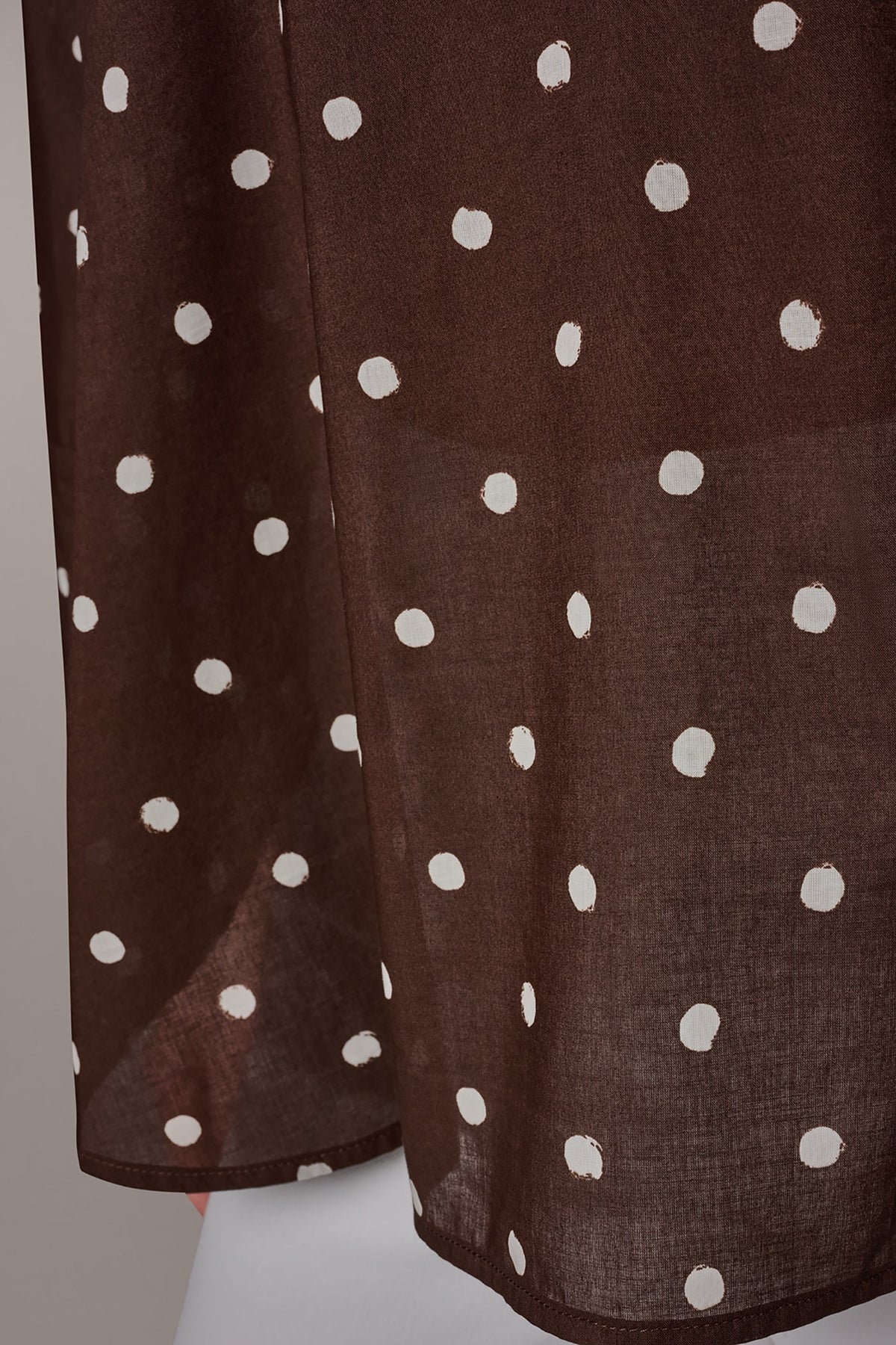 BRACELET SLEEVE POLKA DOT BLOUSE - Canyon/Cream