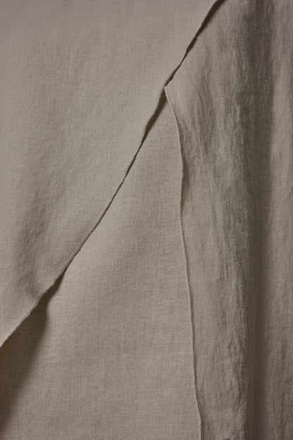 3/4 SLEEVE OVERLAY BLOUSE - Sandstone