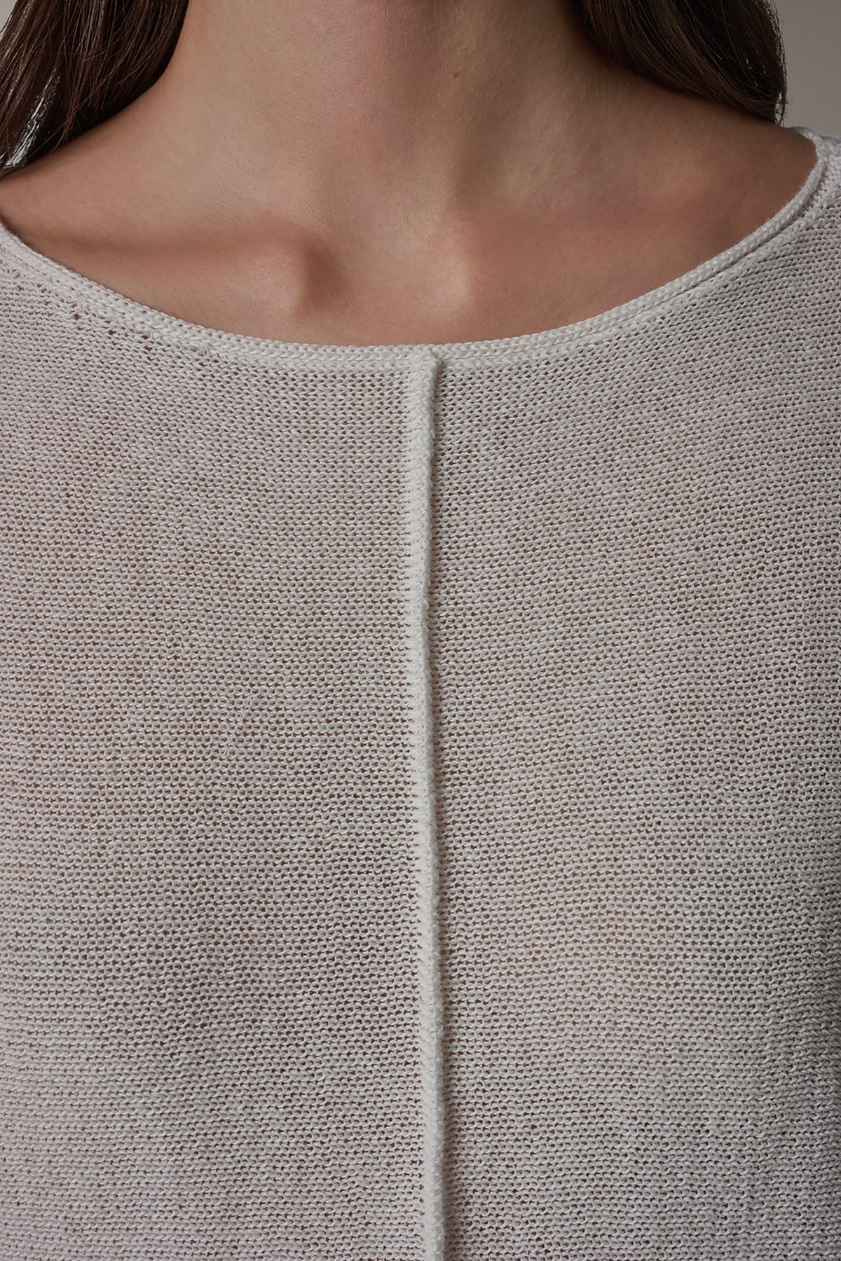DOLMAN SLEEVE BALLET NECK SWEATER - Cream