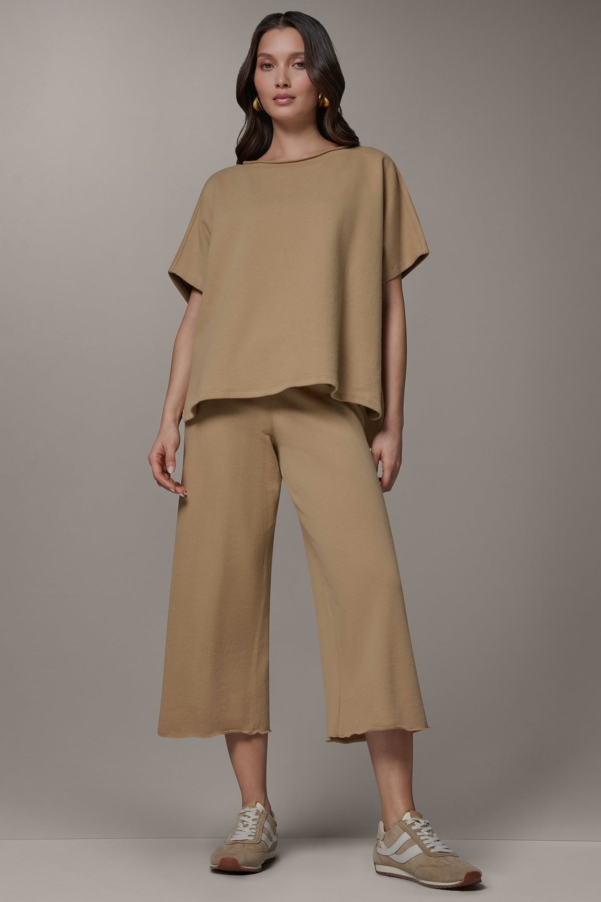 SHORT SLEEVE BOATNECK PULLOVER - Fawn