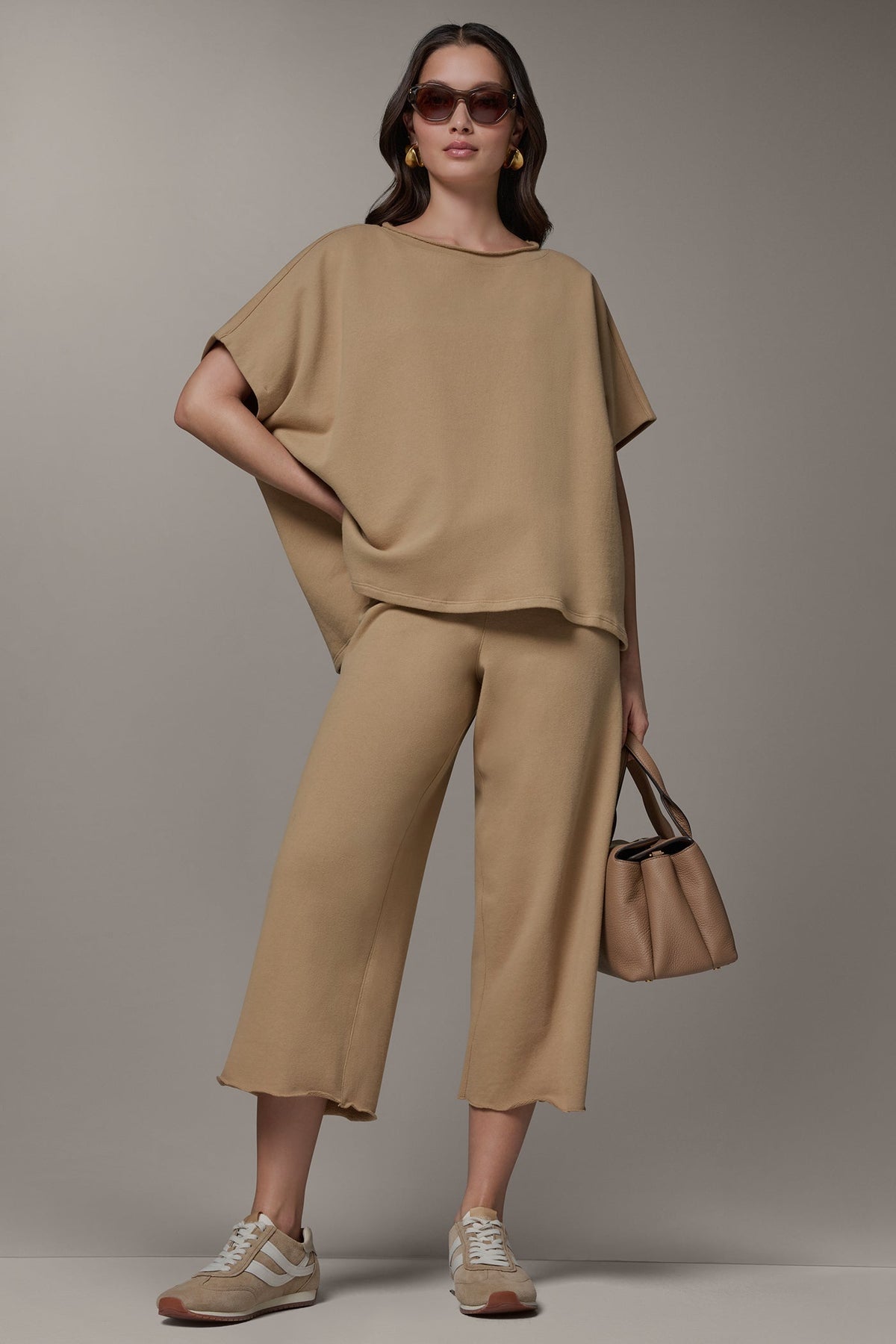 SHORT SLEEVE BOATNECK PULLOVER - Fawn
