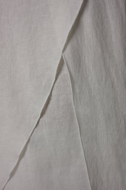 3/4 SLEEVE OVERLAY BLOUSE - Cream