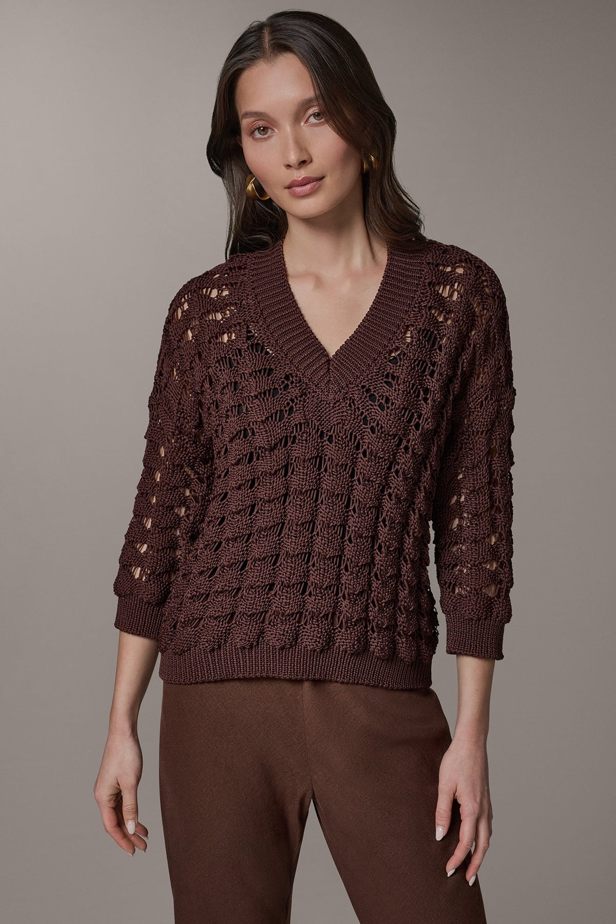 3/4 SLEEVE SWEATER - Canyon