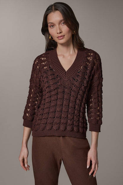 3/4 SLEEVE SWEATER - Canyon