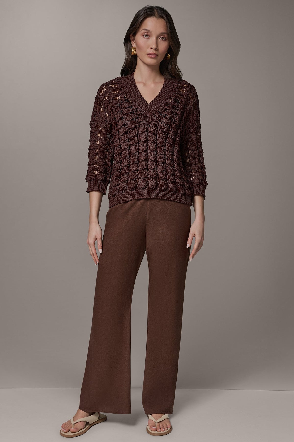 3/4 SLEEVE SWEATER - Canyon