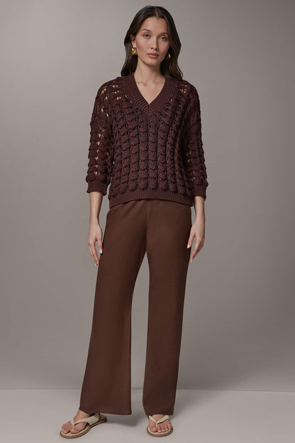 3/4 SLEEVE SWEATER - Canyon