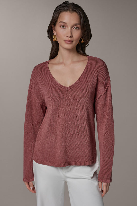 LONG SLEEVE SWEATER - Desert Clay