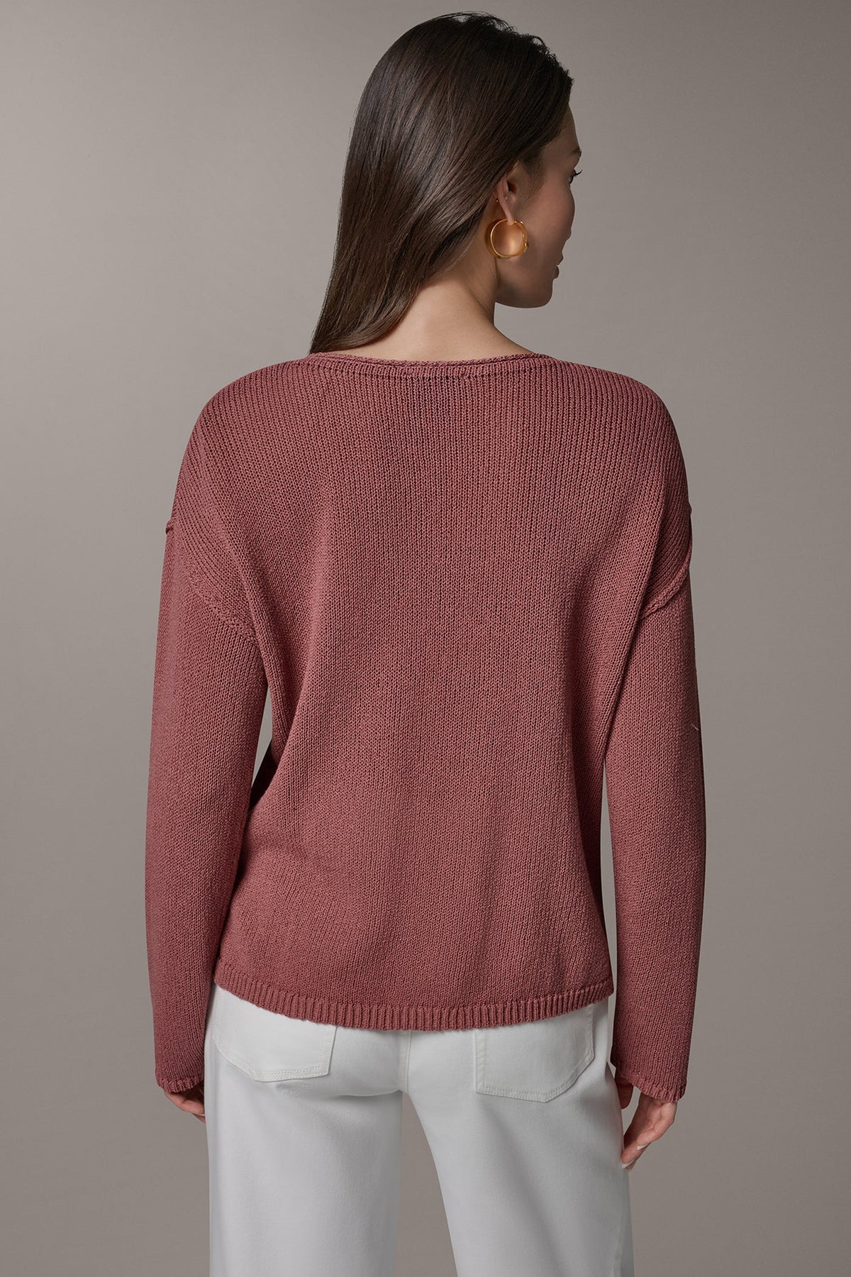 LONG SLEEVE SWEATER - Desert Clay