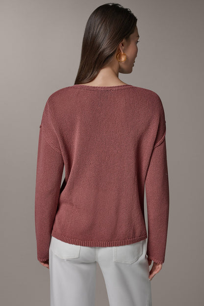 LONG SLEEVE SWEATER - Desert Clay