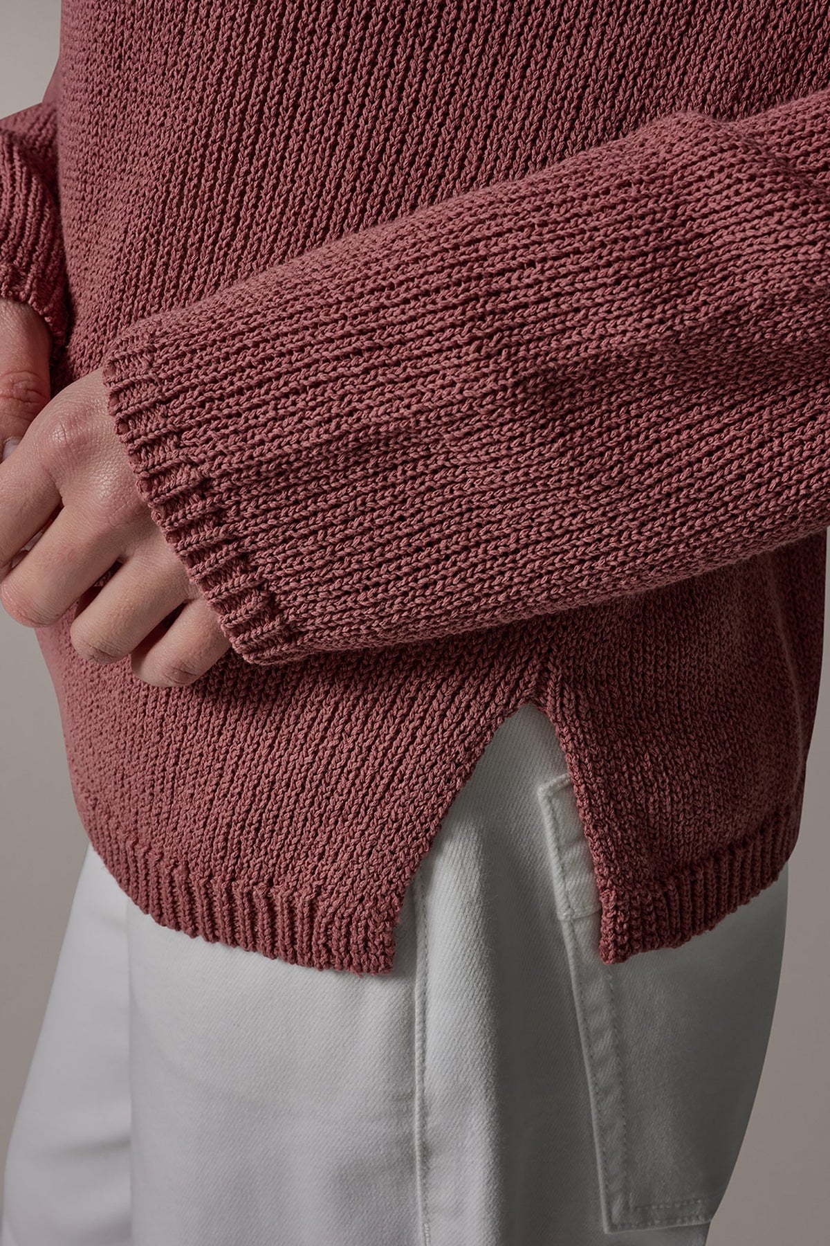 LONG SLEEVE SWEATER - Desert Clay