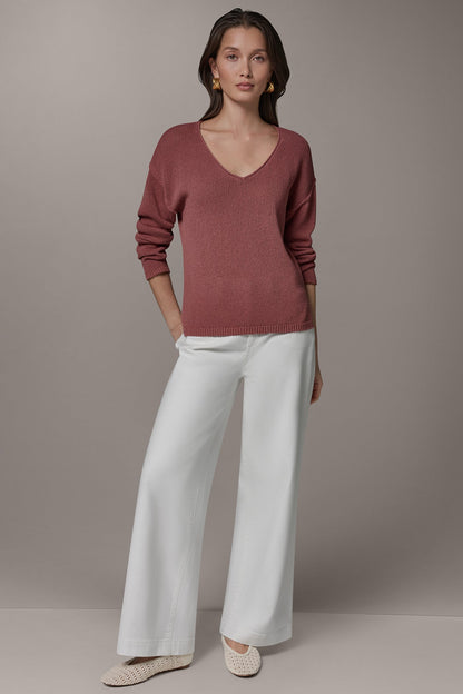 LONG SLEEVE SWEATER - Desert Clay
