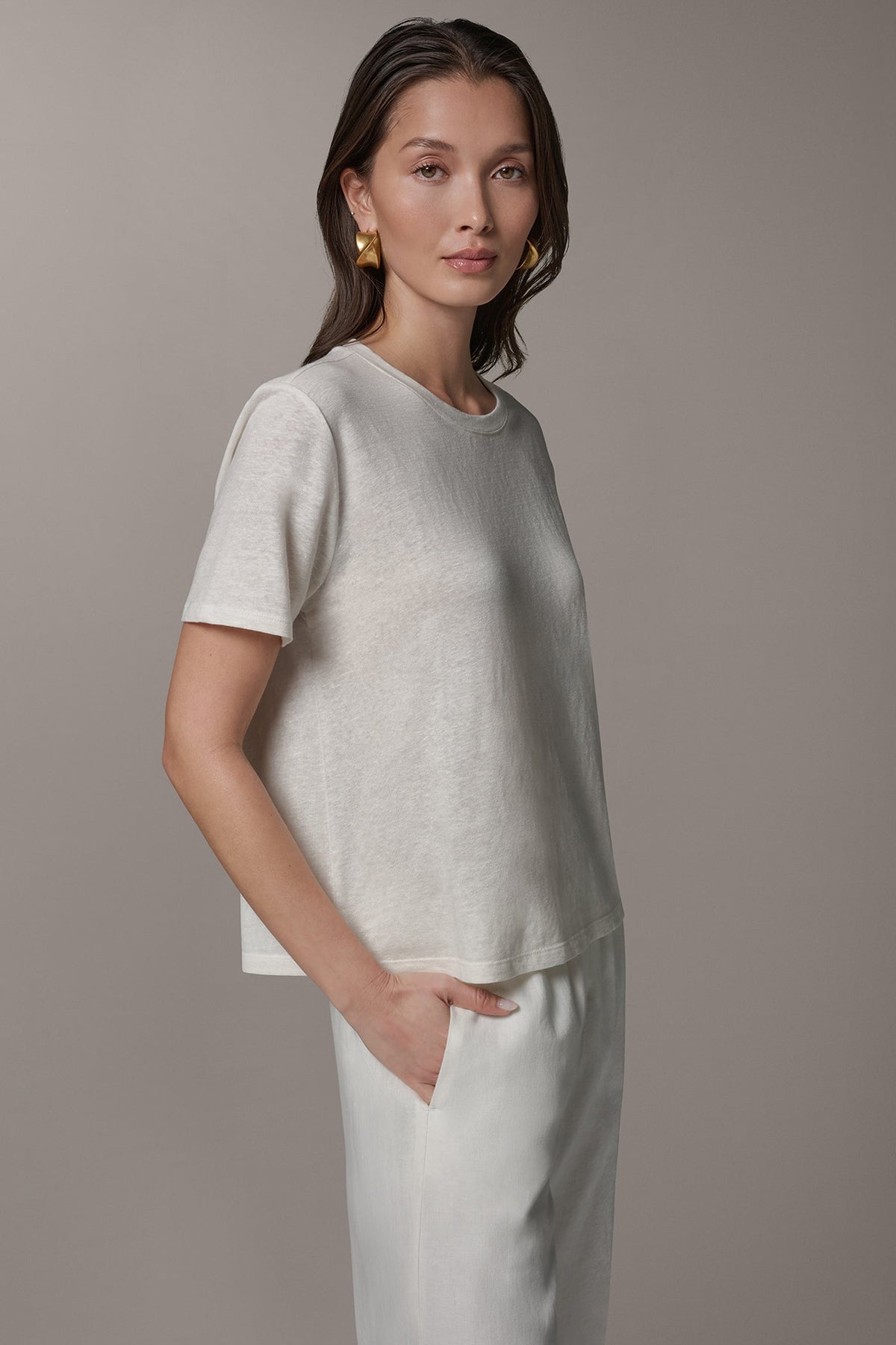 SHORT SLEEVE TEE - Cream