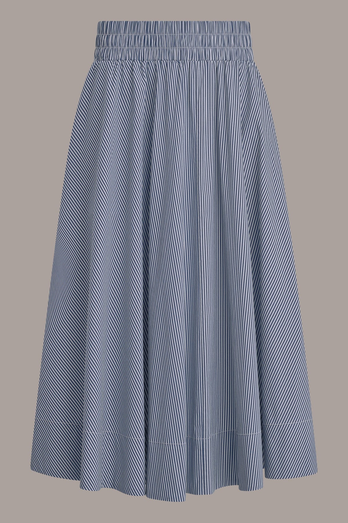 STRIPE MAXI A-LINE SKIRT - Nightfall/Cream