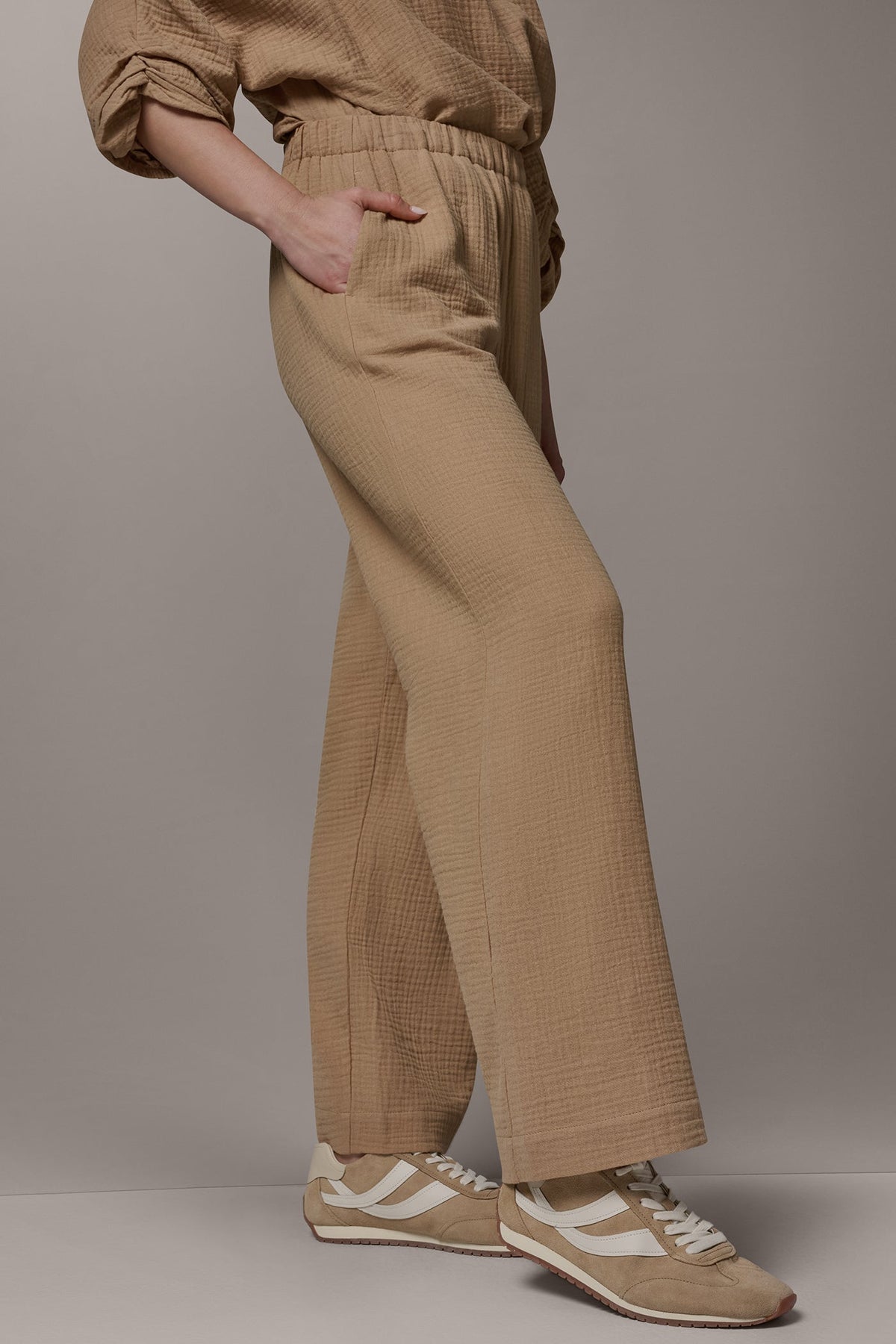 MID-RISE STRAIGHT-LEG PANT - FAWN
