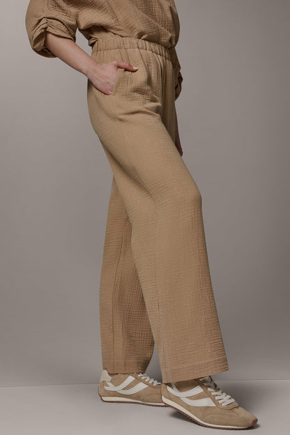 MID-RISE STRAIGHT-LEG PANT - FAWN