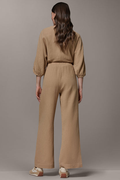 MID-RISE STRAIGHT-LEG PANT - FAWN