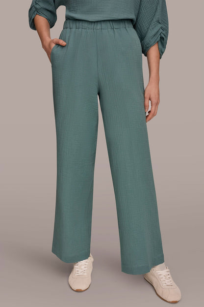 MID-RISE STRAIGHT-LEG PANT - Waterlily