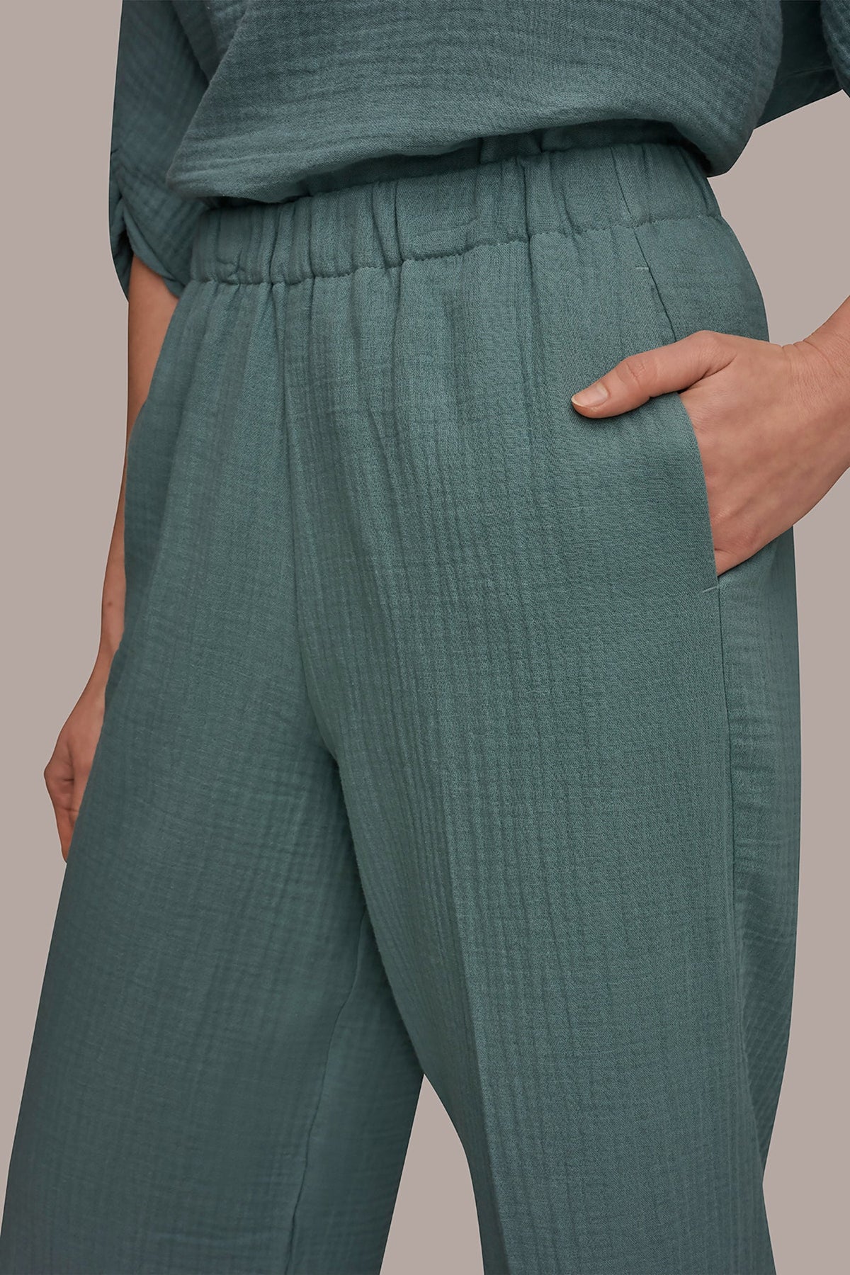 MID-RISE STRAIGHT-LEG PANT - Waterlily