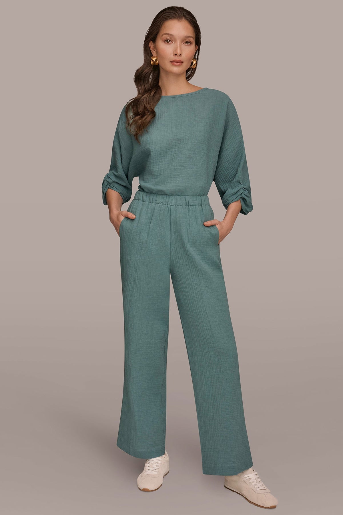 MID-RISE STRAIGHT-LEG PANT - Waterlily