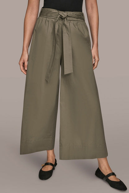 CROPPED MID-RISE PANT - KHAKI GREEN