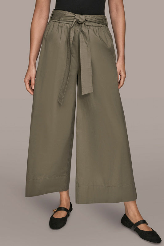 CROPPED MID-RISE PANT - KHAKI GREEN