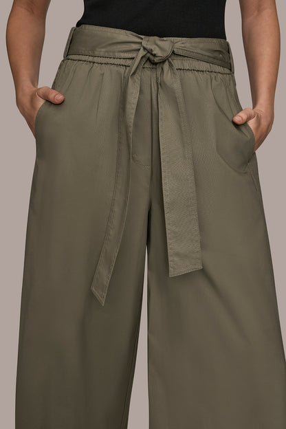 CROPPED MID-RISE PANT - KHAKI GREEN